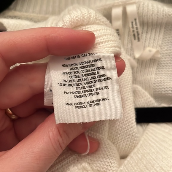 Anthropologie Women's Sleeveless V Neck
Sweater High Low White Size Small - Picture 5 of 6